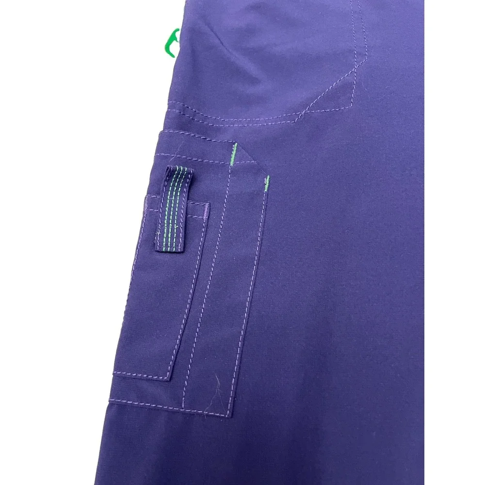 Large Carhartt Men's Force Modern Fit Straight Leg Cargo Pants Scrubs Grape Tall